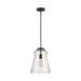 Loras One Light Pendant in Dark Weathered Iron