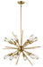 P0228- Estelle 12-Light Pendant in Natural Brass by Vaxcel