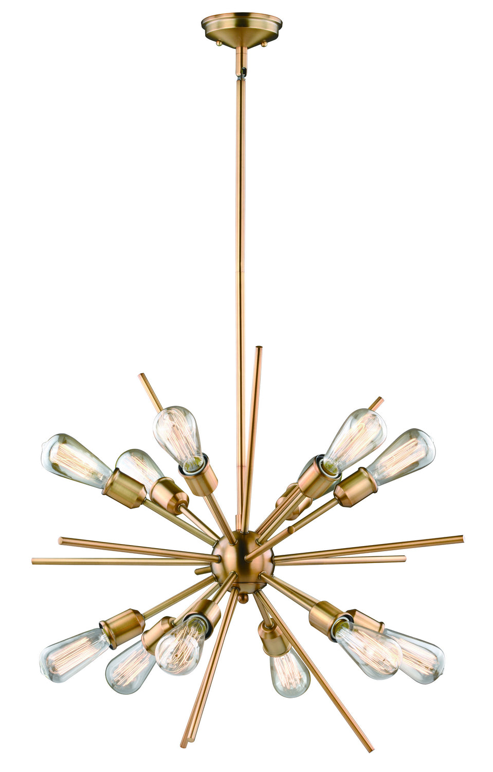 P0228- Estelle 12-Light Pendant in Natural Brass by Vaxcel