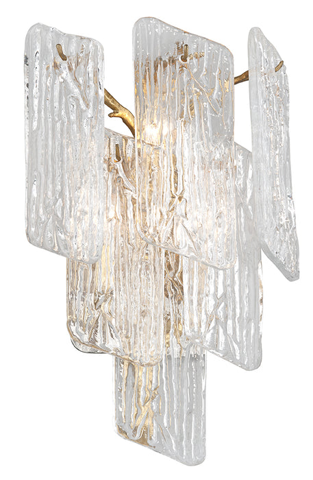 244-13- Piemonte 3-Light Wall Sconce in Royal Gold with Handmade Clear Glass by Corbett Lighting