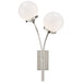 Prescott Two Light Wall Sconce in Polished Nickel