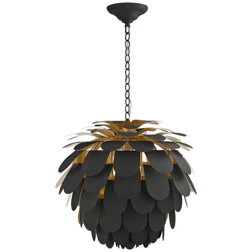 Cynara One Light Chandelier in Matte Black