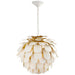 Cynara One Light Chandelier in Plaster White