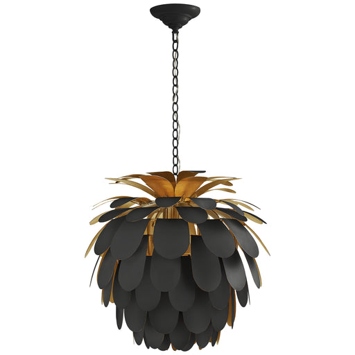 Cynara One Light Chandelier in Matte Black