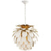 Cynara One Light Chandelier in Plaster White