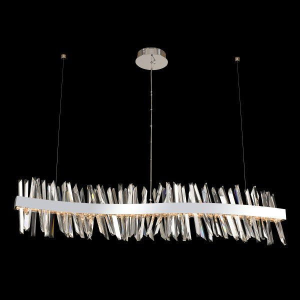 030258-010- Contemporary Glacier 60" LED Wave Island in Chrome by Allegri