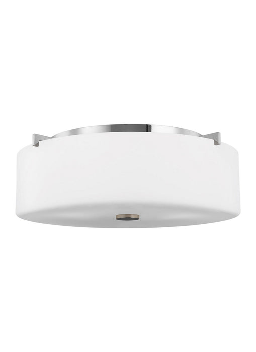 Sunset Drive Three Light Flush Mount in Chrome