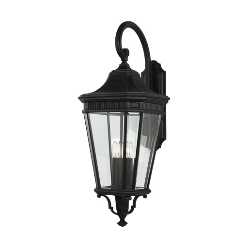 Cotswold Lane Four Light Wall Lantern in Black