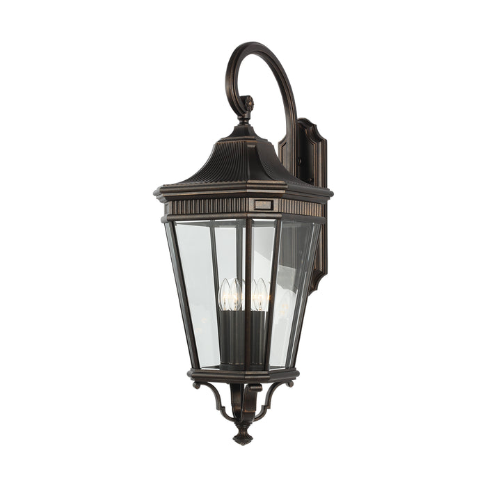 Cotswold Lane Four Light Wall Lantern in Grecian Bronze