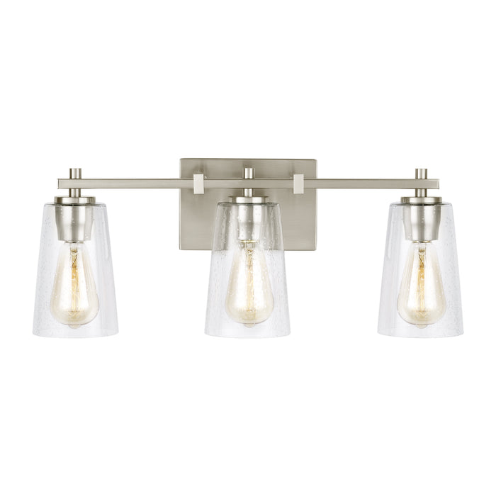 VS24303SN- Mercer Bath Sconce in Satin Nickel with Clear Seeded Glass by Visual Comfort Studio