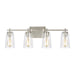 VS24304SN- Mercer Bath Sconce in Satin Nickel with Clear Seeded Glass by Visual Comfort Studio