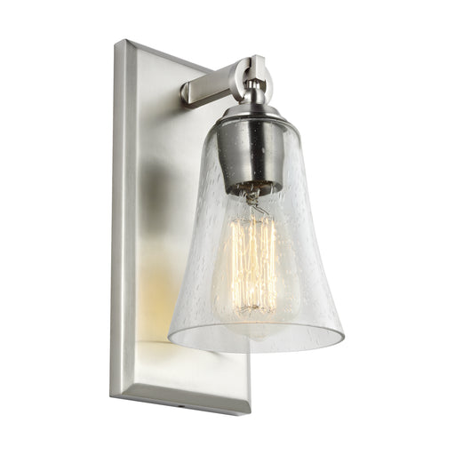 VS24701SN- Monterro Bath Sconce in Satin Nickel with Clear Seeded Glass by Visual Comfort Studio