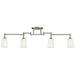 Track Lighting Four Light Track Lighting Kit in Brushed Nickel