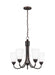 Seville Five Light Chandelier in Bronze