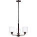 Canfield Three Light Chandelier in Bronze