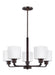 Canfield Five Light Chandelier in Bronze