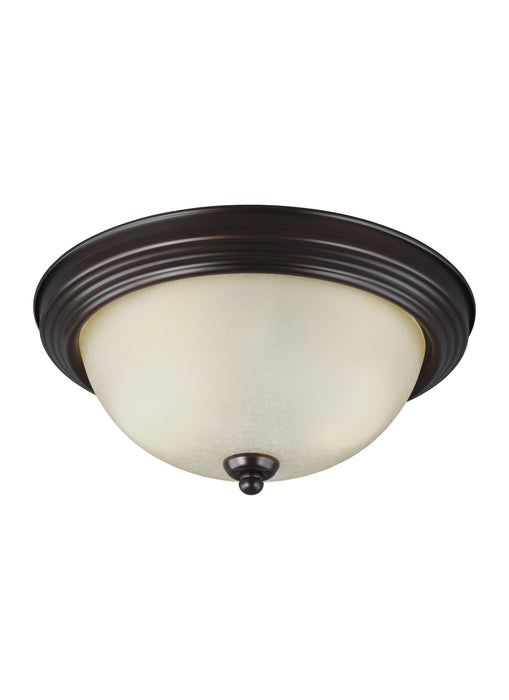 Geary Two Light Flush Mount in Bronze