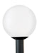 Outdoor Globe One Light Outdoor Post Lantern in White Plastic