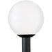 Outdoor Globe One Light Outdoor Post Lantern in White Plastic