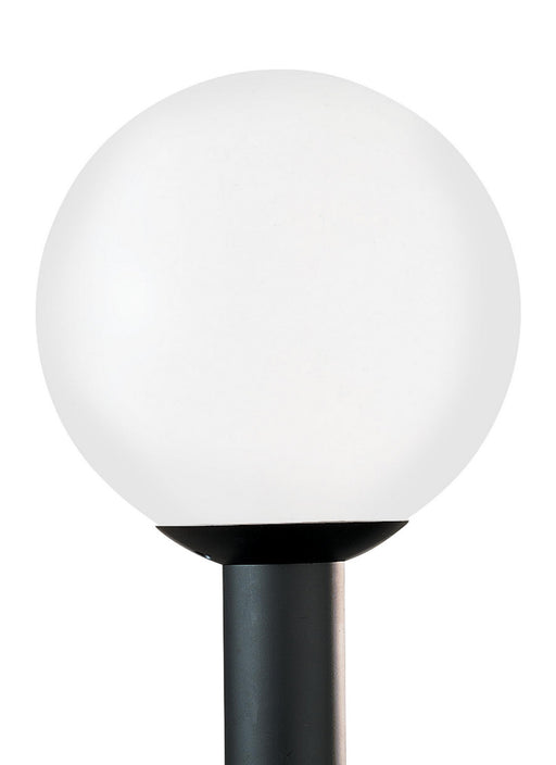 Outdoor Globe One Light Outdoor Post Lantern in White Plastic