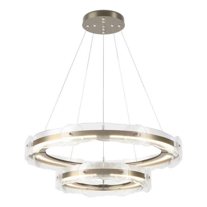 Solstice LED Tiered Pendant in Soft Gold - 139782-LED-STND-84-ZM0598 by Hubbardton Forge