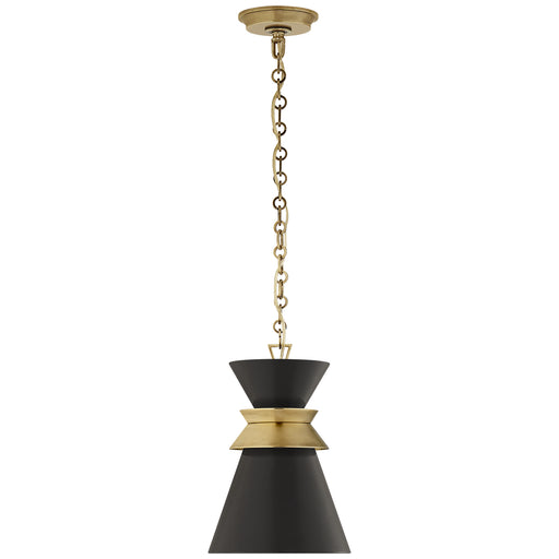 Alborg One Light Pendant in Antique-Burnished Brass