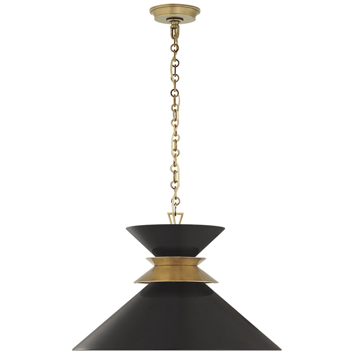 Alborg One Light Pendant in Antique-Burnished Brass