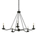 Sawyer Five Light Chandelier in Forged Iron