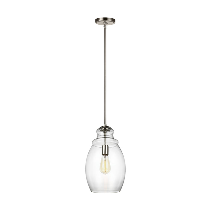 Marino One Light Pendant in Satin Nickel