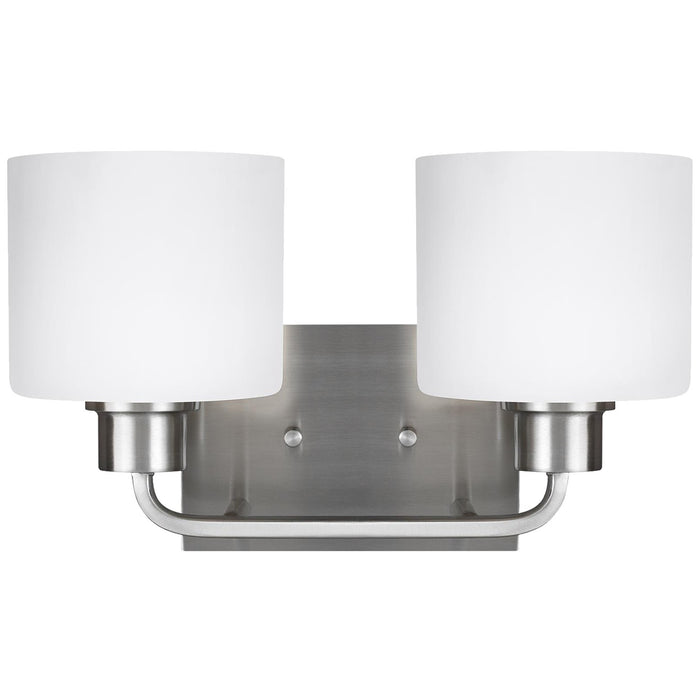 Canfield Two Light Wall / Bath in Brushed Nickel