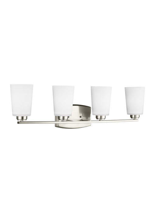 Franport Four Light Wall / Bath in Brushed Nickel