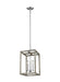 Moffet Street Three Light Hall / Foyer Pendant in Washed Pine