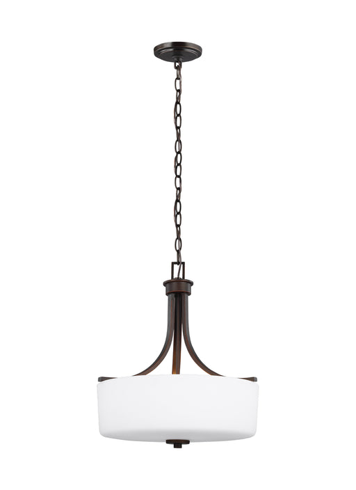 Canfield Three Light Pendant in Bronze