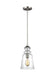 Kea One Light Pendant in Brushed Nickel