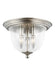 Belton Three Light Flush Mount in Brushed Nickel