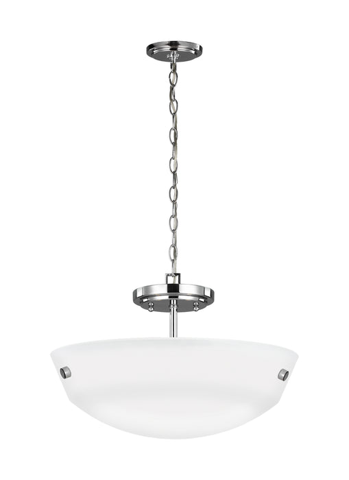 Kerrville Two Light Semi-Flush Convertible Pendant in Chrome