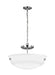 Kerrville Two Light Semi-Flush Convertible Pendant in Chrome