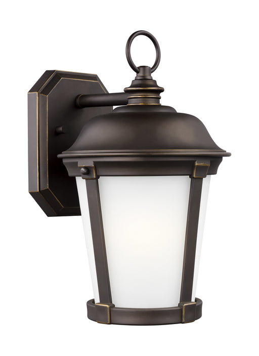 Calder One Light Outdoor Wall Lantern in Antique Bronze