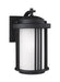 Crowell One Light Outdoor Wall Lantern in Black