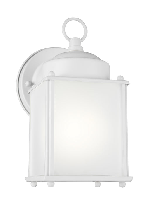 New Castle One Light Outdoor Wall Lantern in White