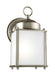 New Castle One Light Outdoor Wall Lantern in Antique Brushed Nickel