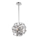 AC626CH- Bel Air Pendant in Chrome Mesh Leaves by Artcraft