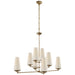 Fontaine Eight Light Chandelier in Gilded Plaster