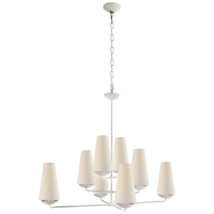 Fontaine Eight Light Chandelier in Plaster White