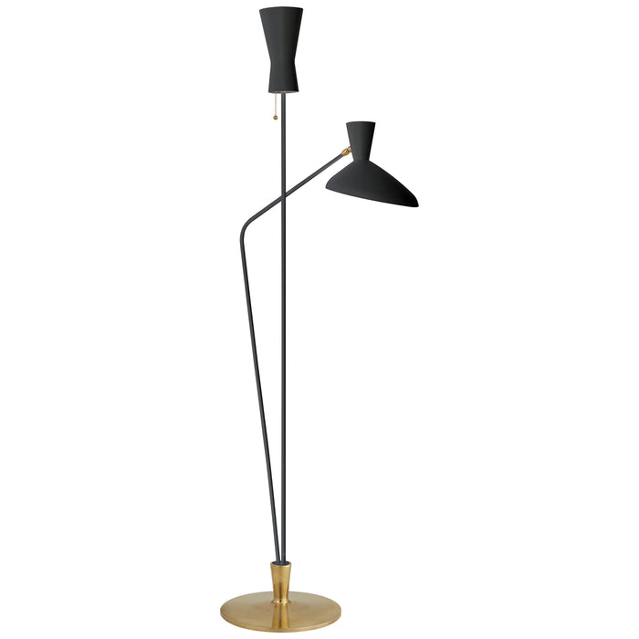 Austen Two Light Floor Lamp in Matte Black