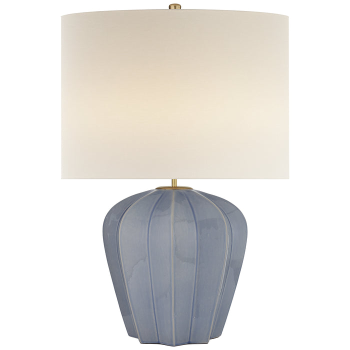 Pierrepont One Light Table Lamp in Polar Blue Crackle