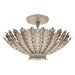 Hampton Three Light Chandelier in Burnished Silver Leaf