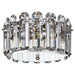 Bonnington Four Light Flush Mount in Polished Nickel