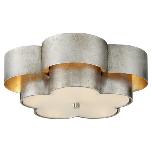 Arabelle Four Light Flush Mount in Burnished Silver Leaf