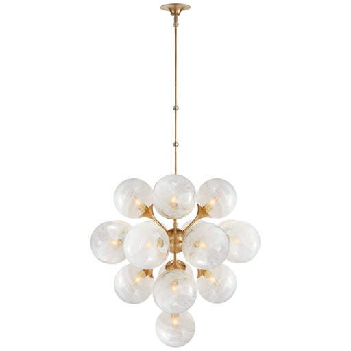 Cristol 17 Light Chandelier in Hand-Rubbed Antique Brass